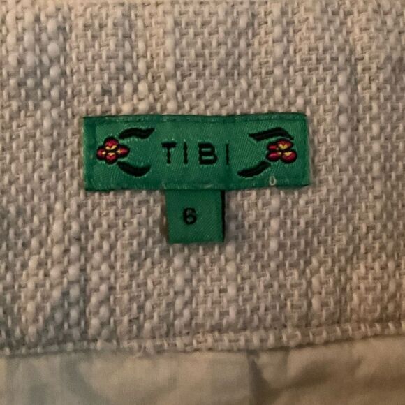 Tibi Textured Linen Cotton Skirt - Picture 7 of 8